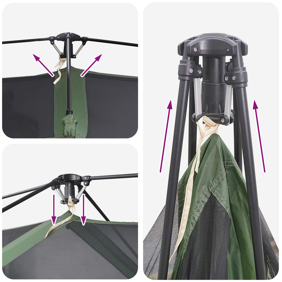 Directe Tent Groen 10-persoons 185T Polyester met PU Coating