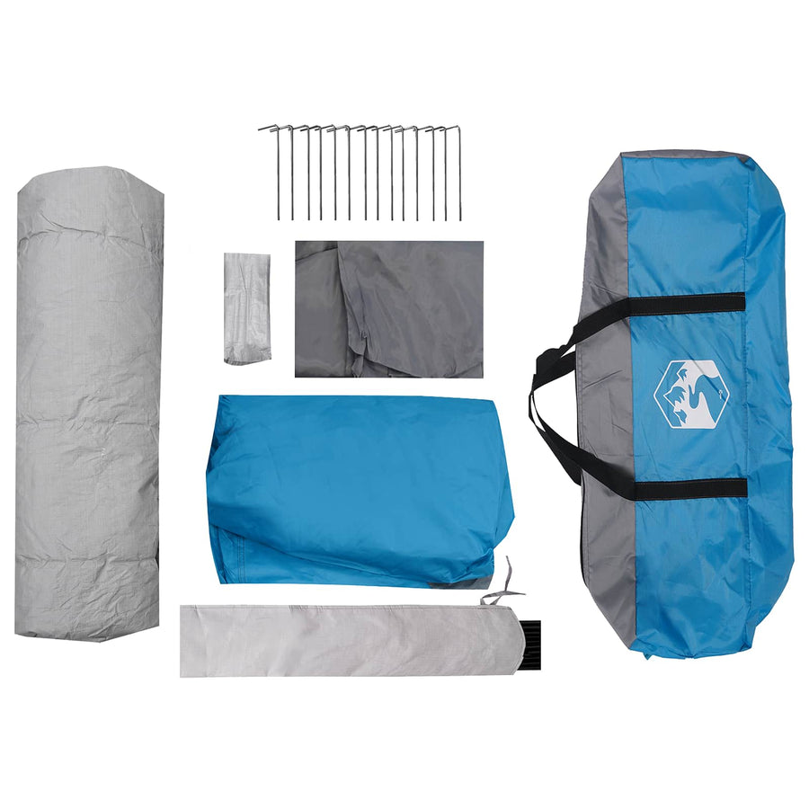 Directe Tent Blauw 10-persoons 185T Polyester met PU Coating