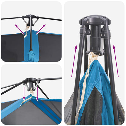 Directe Tent Blauw 10-persoons 185T Polyester met PU Coating