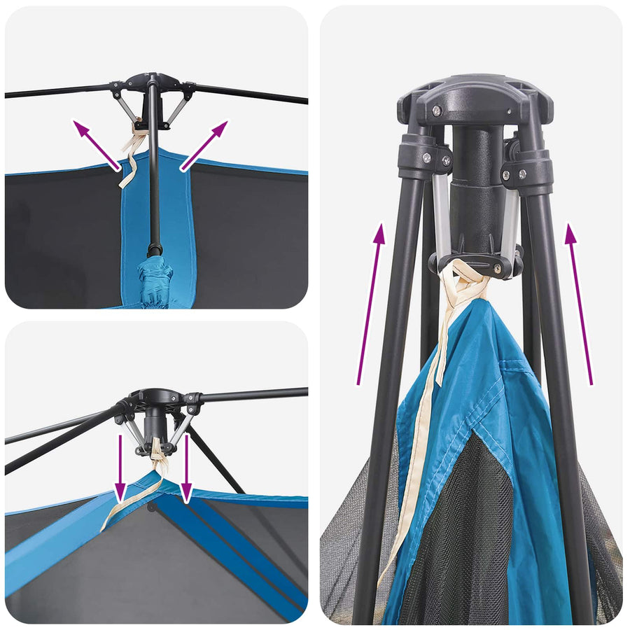Directe Tent Blauw 10-persoons 185T Polyester met PU Coating