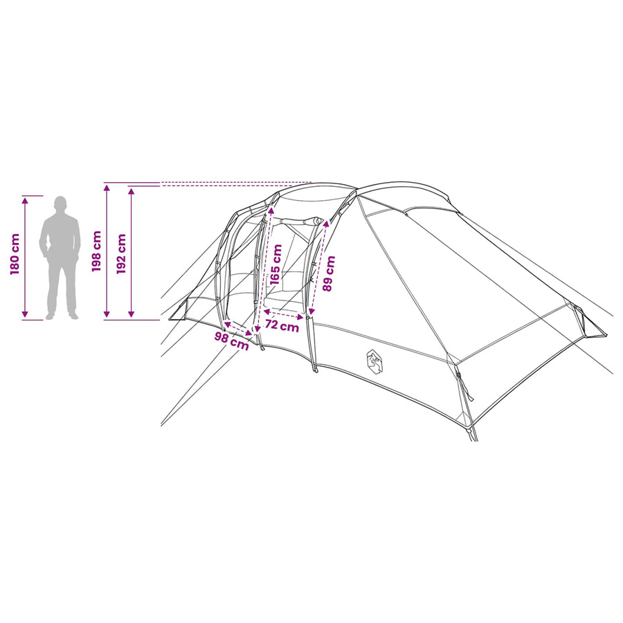 Directe Tent Grijs en Oranje 524 x 232 x 192 cm