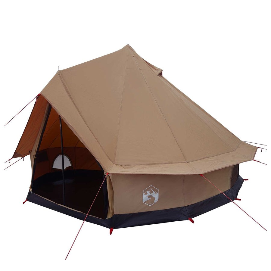 Gezinstent Bruin 6-persoons 185T Polyester met PU Coating