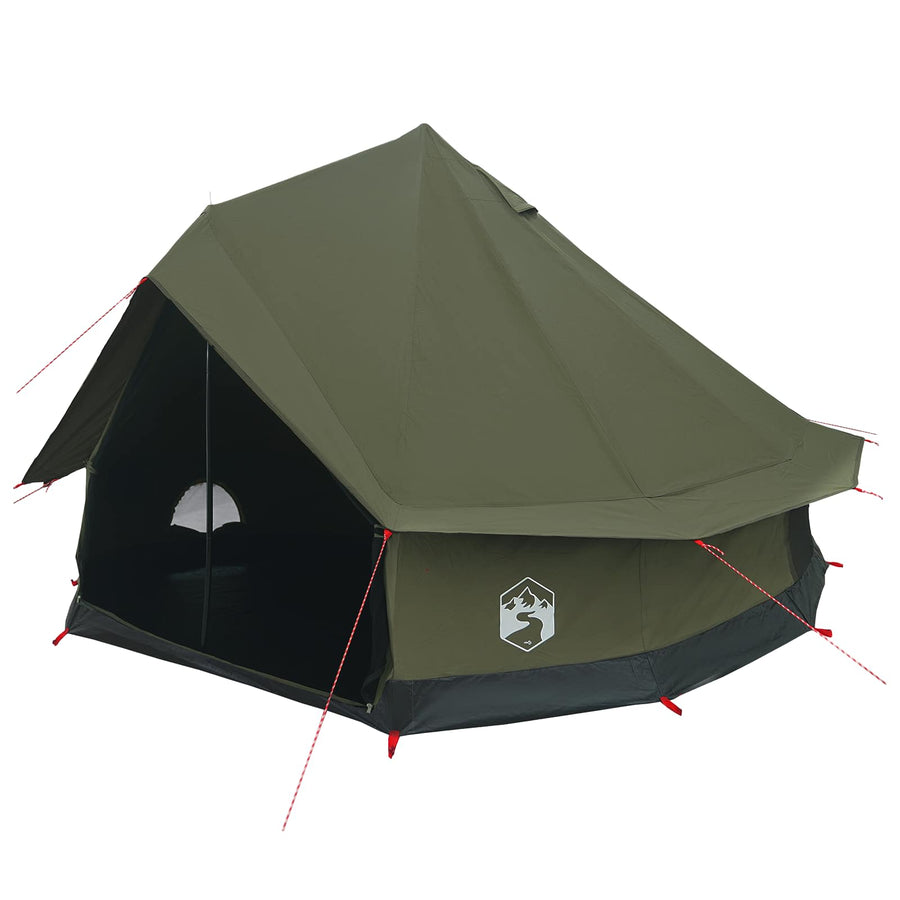 Gezinstent Legergroen 8-persoons 185T Polyester met PU Coating