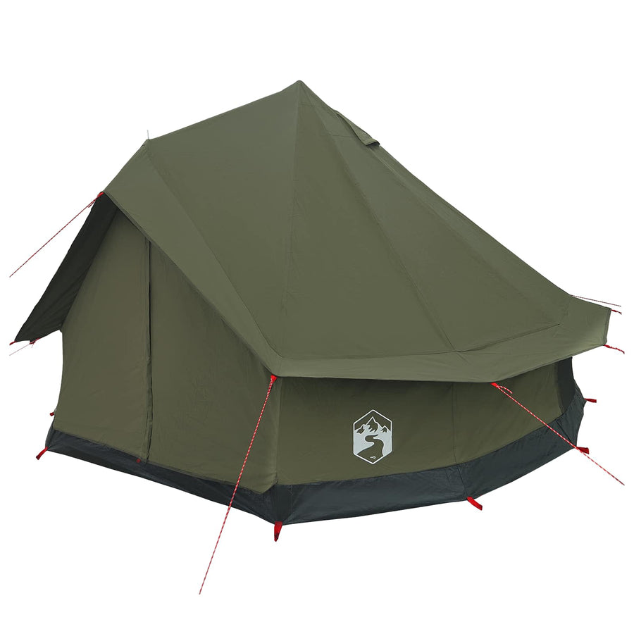 Gezinstent Legergroen 8-persoons 185T Polyester met PU Coating
