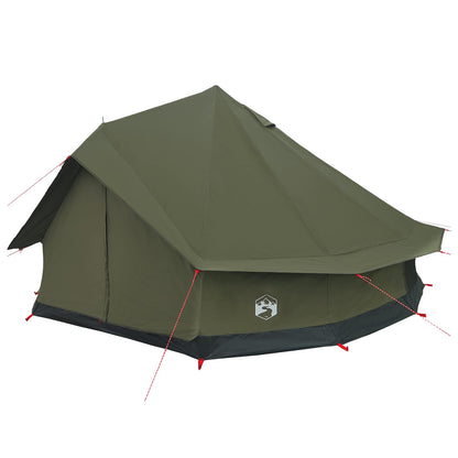 Gezinstent Legergroen 10-persoons 185T Polyester met PU Coating