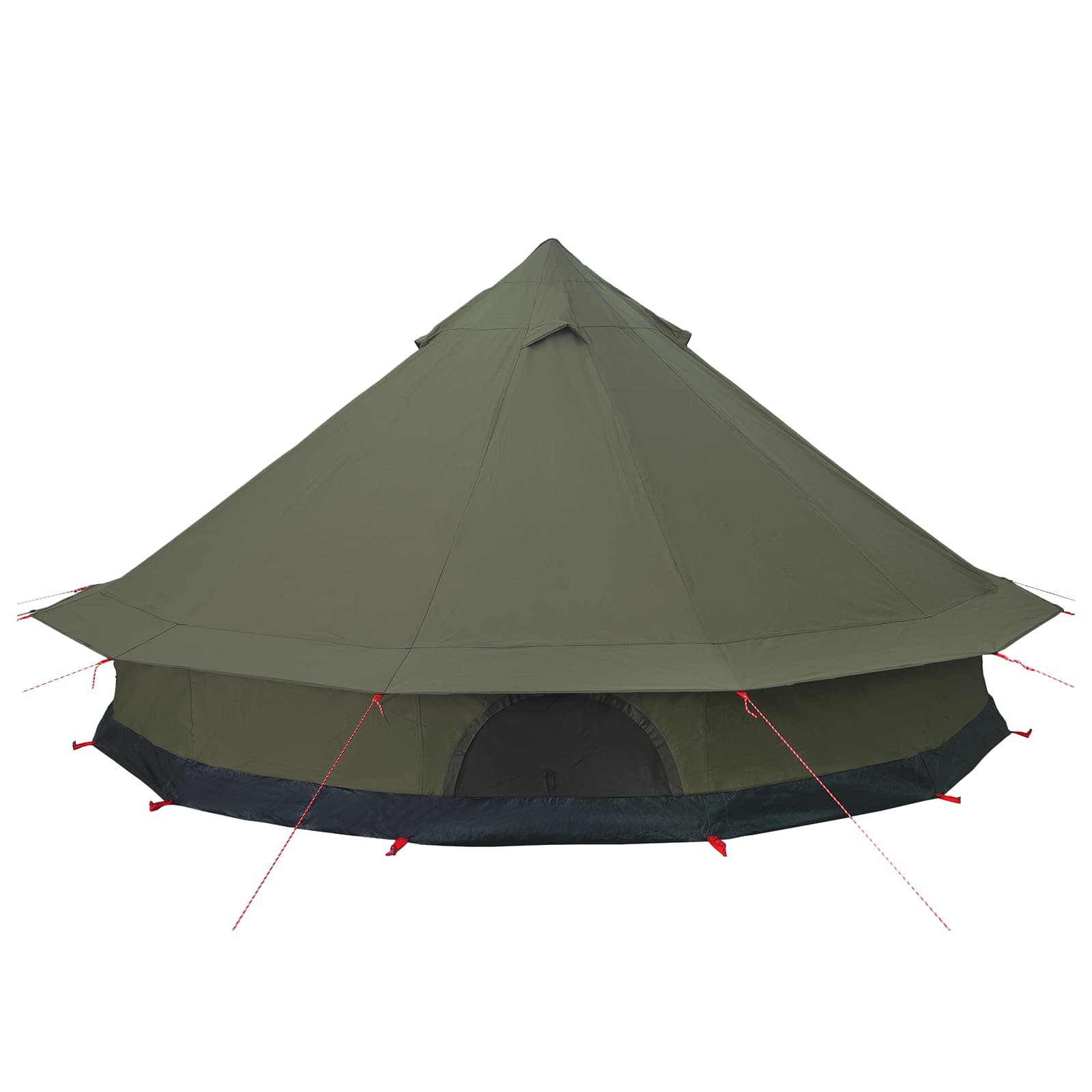 Gezinstent Legergroen 10-persoons 185T Polyester met PU Coating