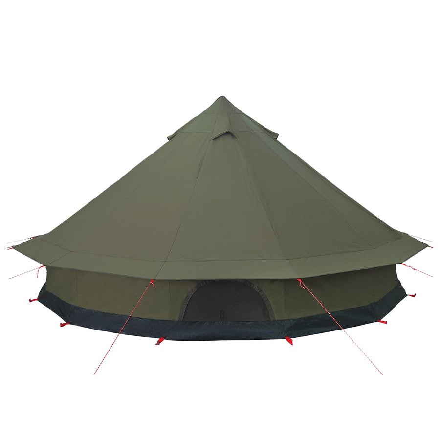 Gezinstent Legergroen 10-persoons 185T Polyester met PU Coating