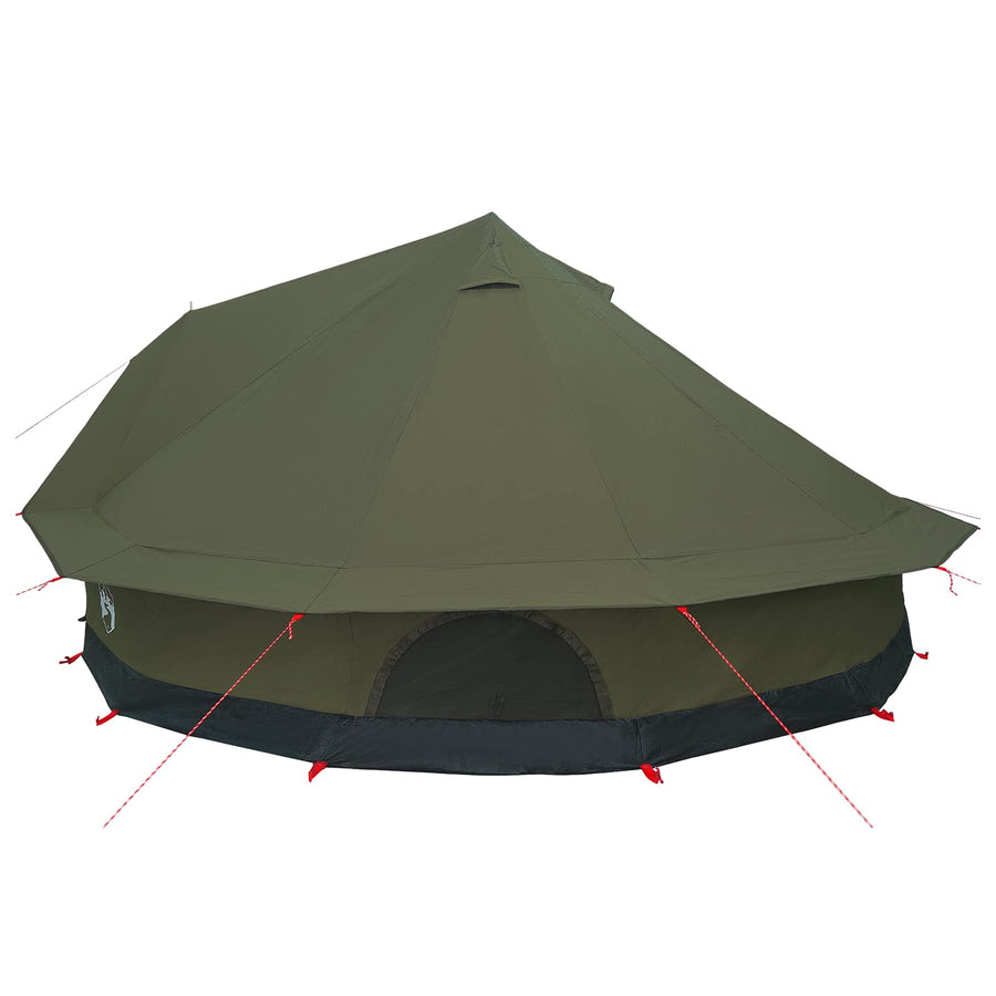 Gezinstent Legergroen 10-persoons 185T Polyester met PU Coating