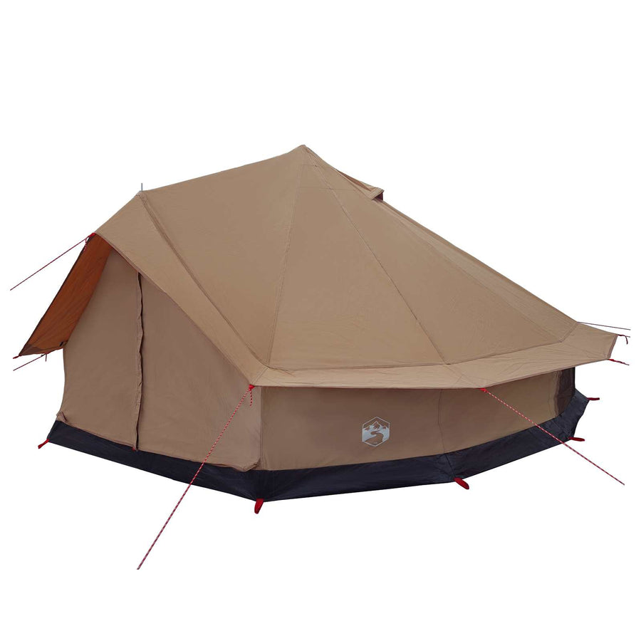 Gezinstent Bruin 10-persoons 185T Polyester met PU Coating
