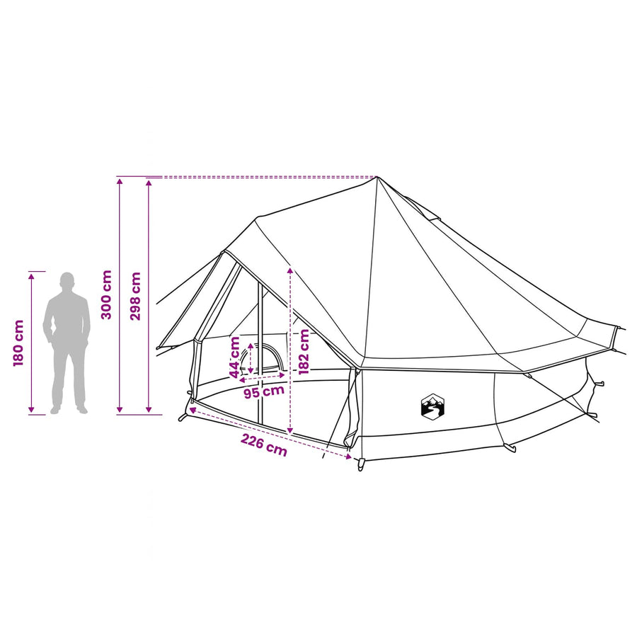 Gezinstent Bruin 10-persoons 185T Polyester met PU Coating