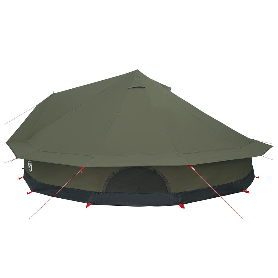 Gezinstent Legergroen 12-Persoons 185T Polyester met PU Coating