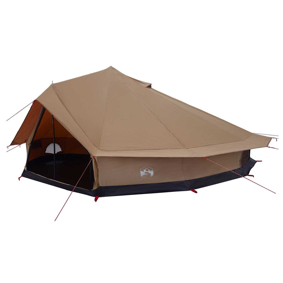 Gezinstent Bruin 12-Persoons 185T Polyester met PU Coating
