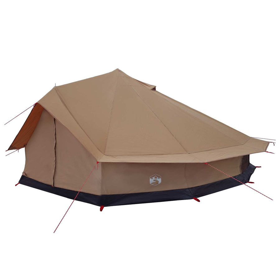 Gezinstent Bruin 12-Persoons 185T Polyester met PU Coating