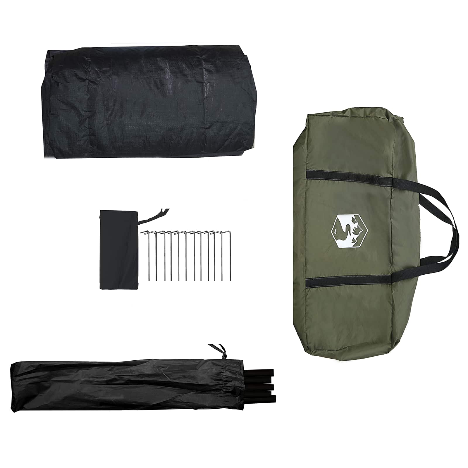 Huisje Tent Legergroen 340 x 246 x 210 cm