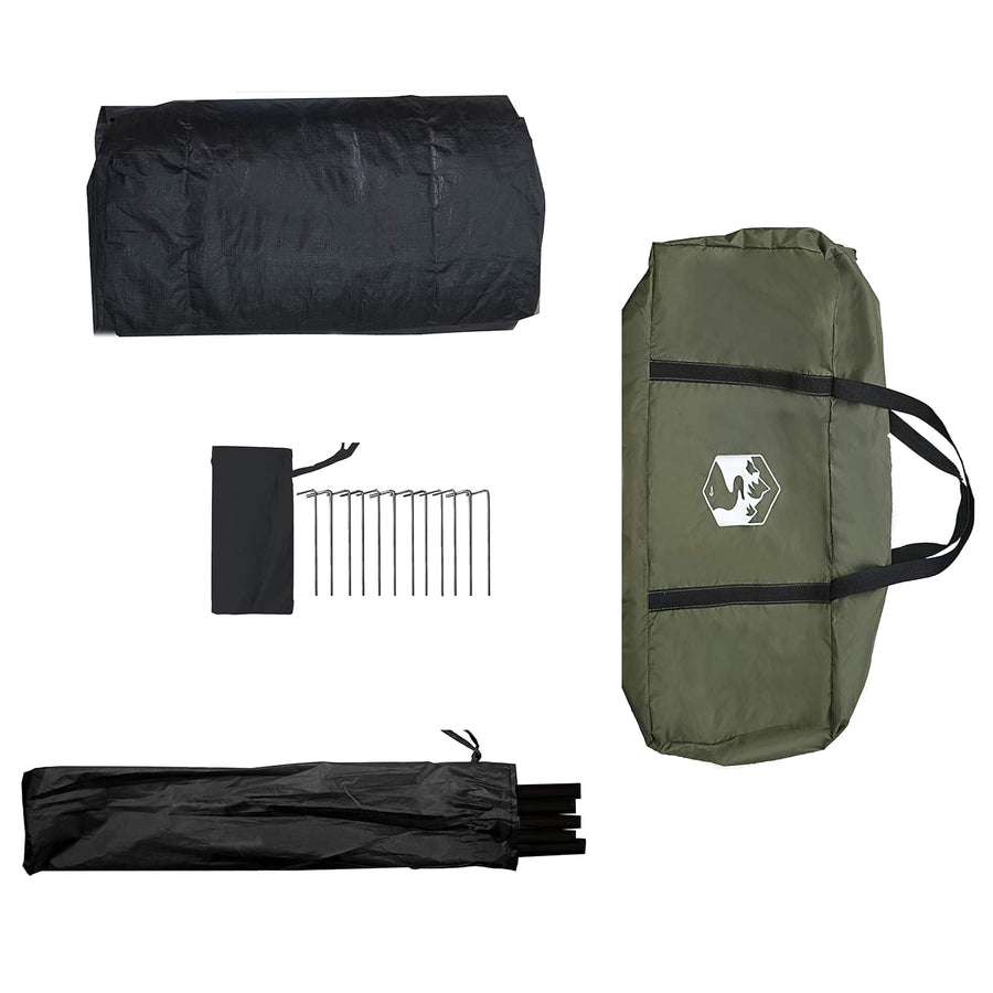 Huisje Tent Legergroen 340 x 246 x 210 cm