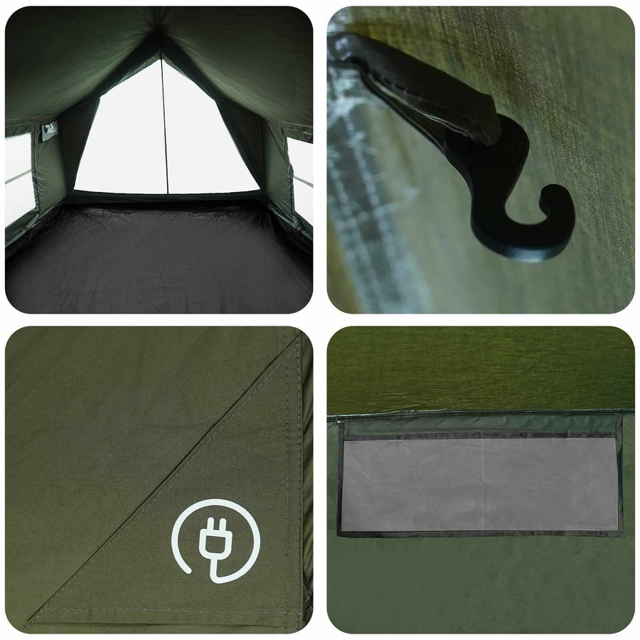 Huisje Tent Legergroen 340 x 246 x 210 cm