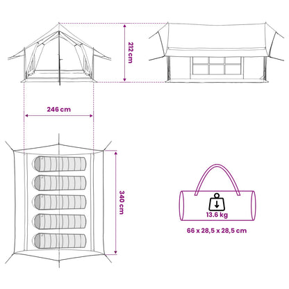 Huisje Tent Bruin 340 x 246 x 210 cm