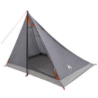 Backpacking tent 4-persoons grijs oranje 248x227x170 cm