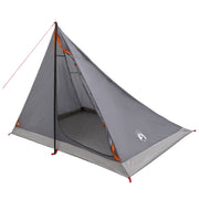 Backpacking tent 4-persoons grijs oranje 248x227x170 cm