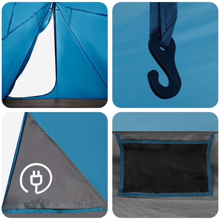 Backpacking Tent Blauw 2-persoons 185T Polyester met PU Coating