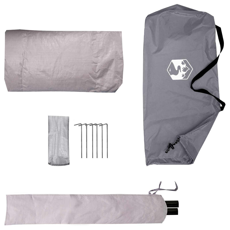 Backpacking Tent Grijs en Oranje 2-persoons