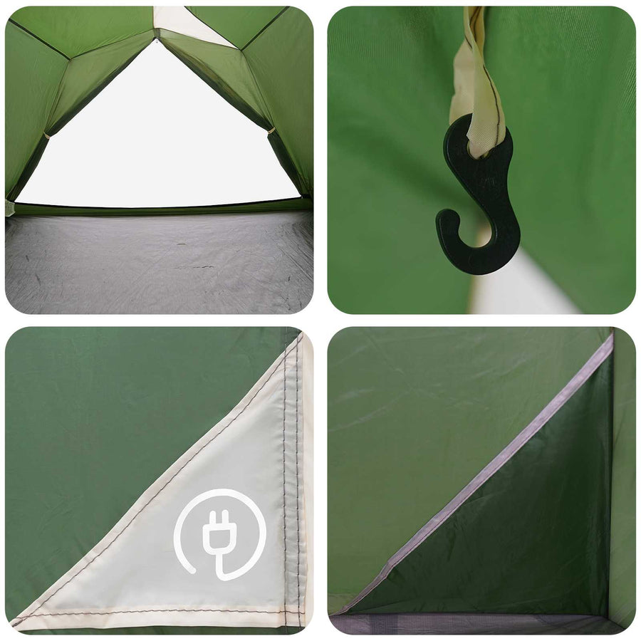 Tunneltent Groen 4-persoons 185T Polyester met PU Coating
