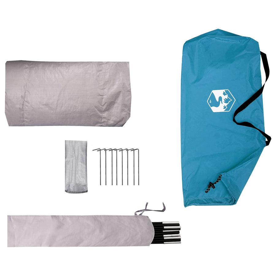 Tunneltent Blauw 4-persoons 185T Polyester met PU Coating