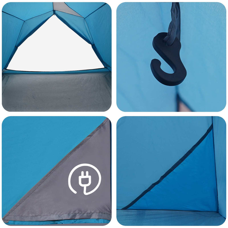Tunneltent Blauw 4-persoons 185T Polyester met PU Coating