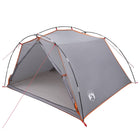 Tunneltent 4-persoons grijs oranje 244x213x135 cm