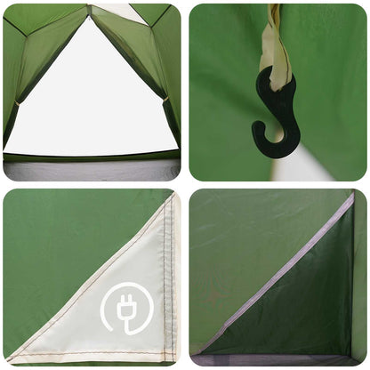 Tunneltent Groen 2-persoons 185T Polyester met PU Coating