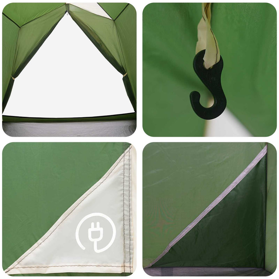 Tunneltent Groen 2-persoons 185T Polyester met PU Coating