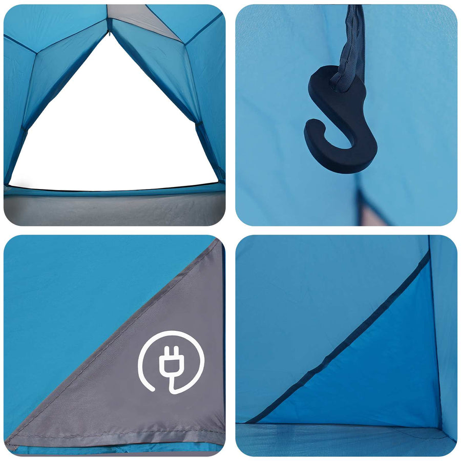 Tunneltent Blauw 2-persoons 185T Polyester met PU Coating