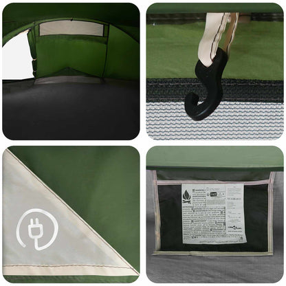 Backpacking Tent Groen 4-persoons 185T Polyester met PU Coating