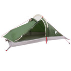 Backpacking Tent Green 4-person 185T Polyester with PU Coating