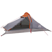 Backpacking tent 4-persoons grijs oranje 260x254x125 cm