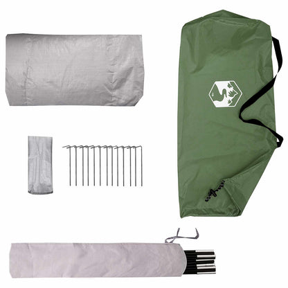 Backpacking Tent Groen 2-persoons 185T Polyester met PU Coating