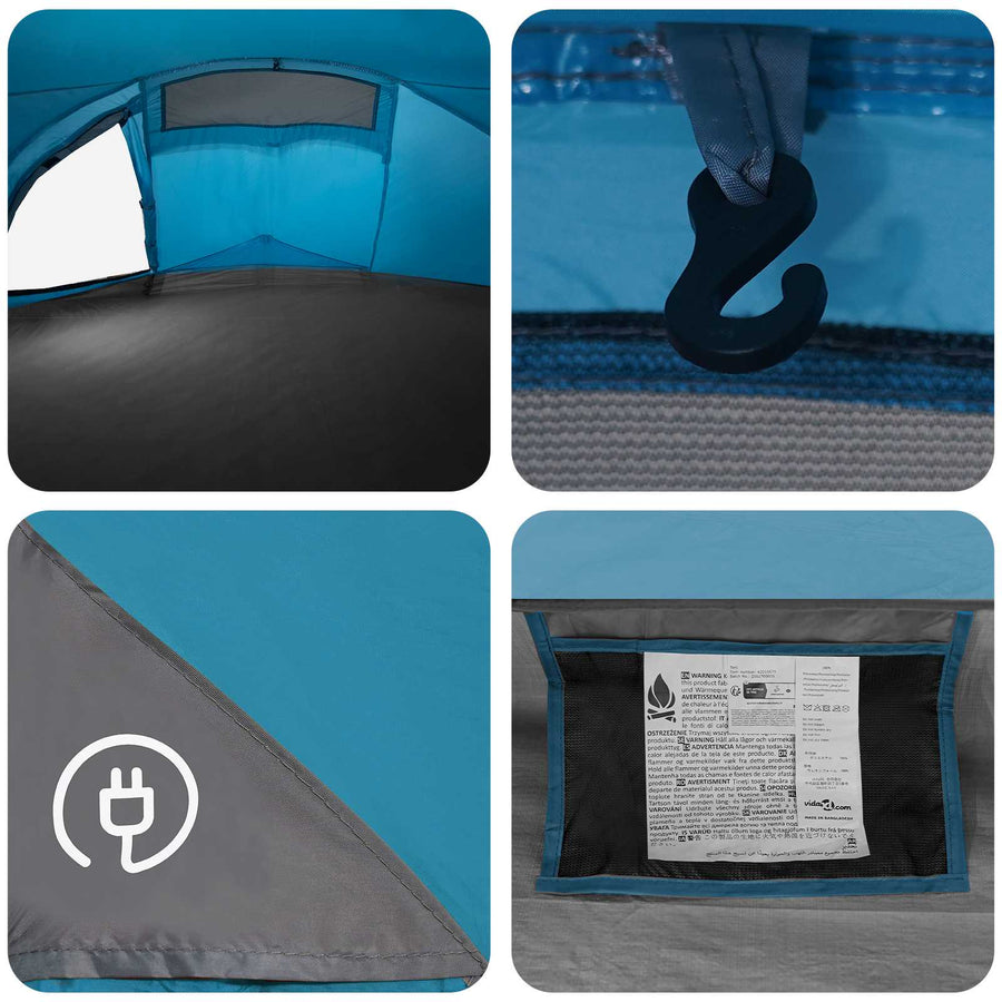 Backpacking Tent Blauw 2-persoons 185T Polyester met PU Coating