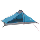 Backpacking Tent Blue 2-Person 185T Polyester with PU Coating