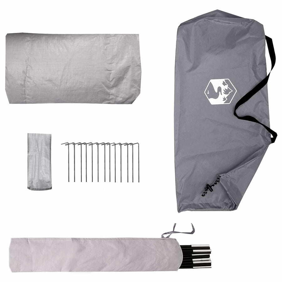 Backpacking Tent Grijs en Oranje 2-persoons