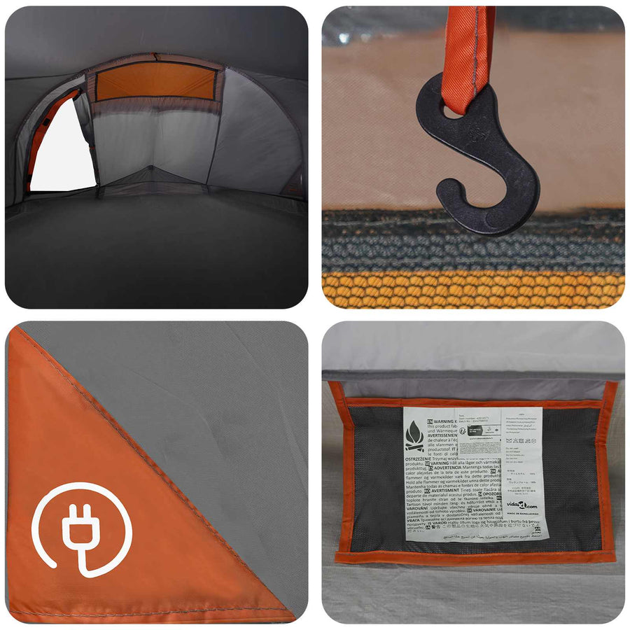 Backpacking Tent Grijs en Oranje 2-persoons