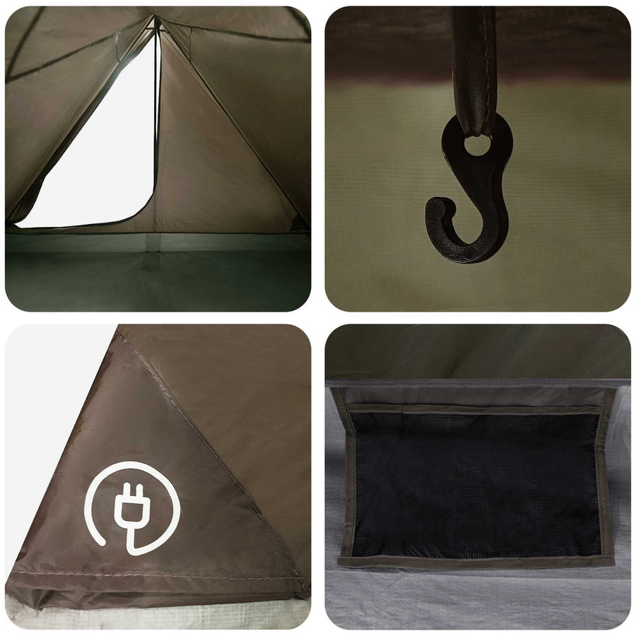 Backpacking Tent Bruin en Grijs 4-persoons
