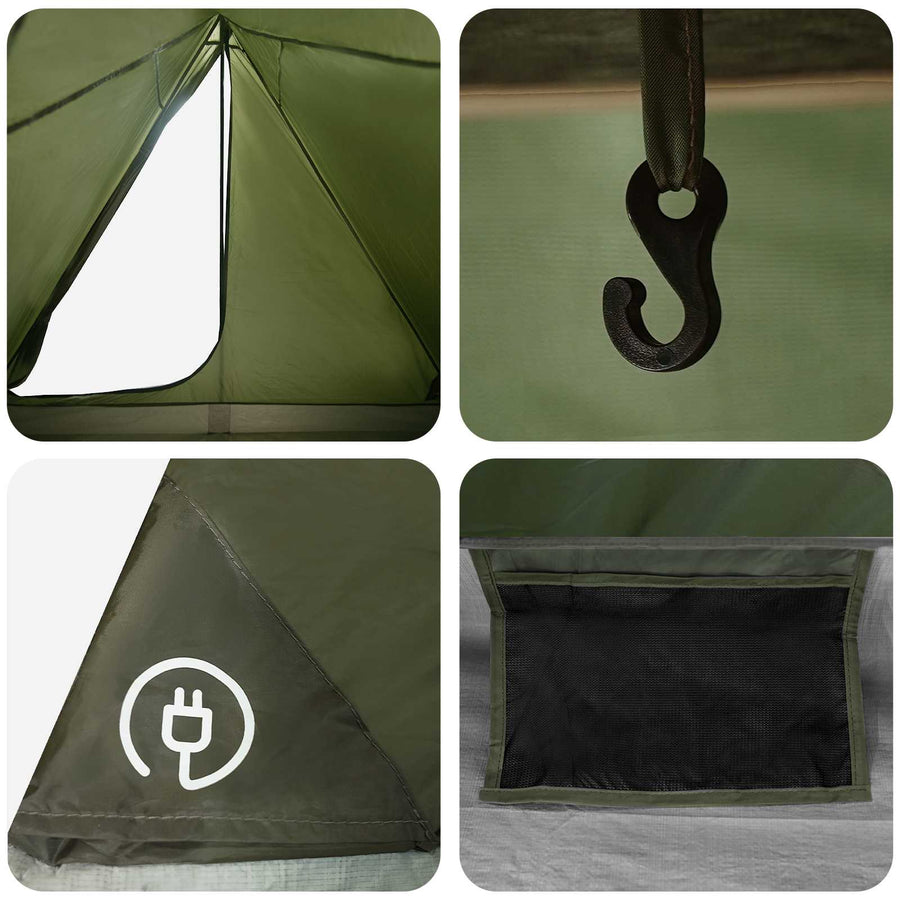 Backpacking Tent Olijfgroen 2-persoons
