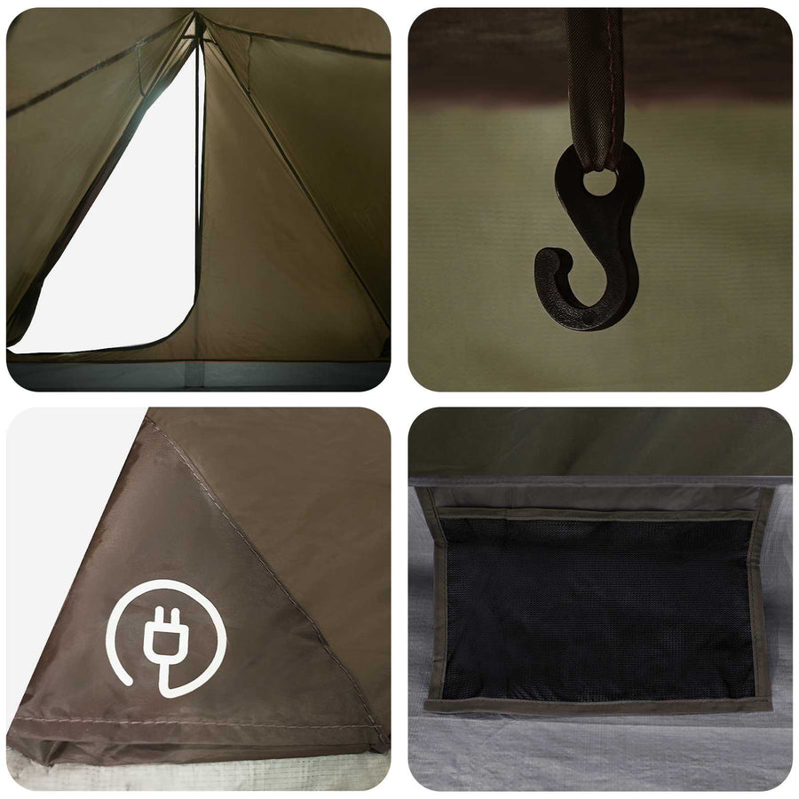 Backpacking Tent Bruin en Grijs 2-persoons