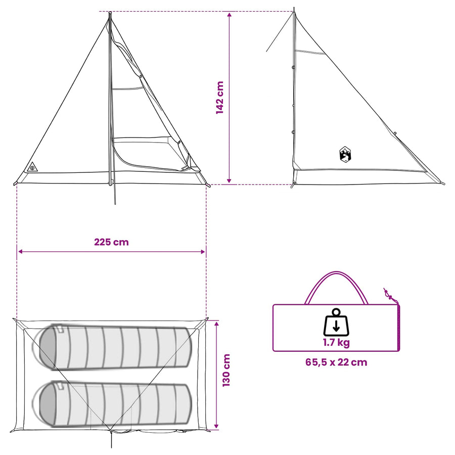 Backpacking Tent Camouflage 2-persoons