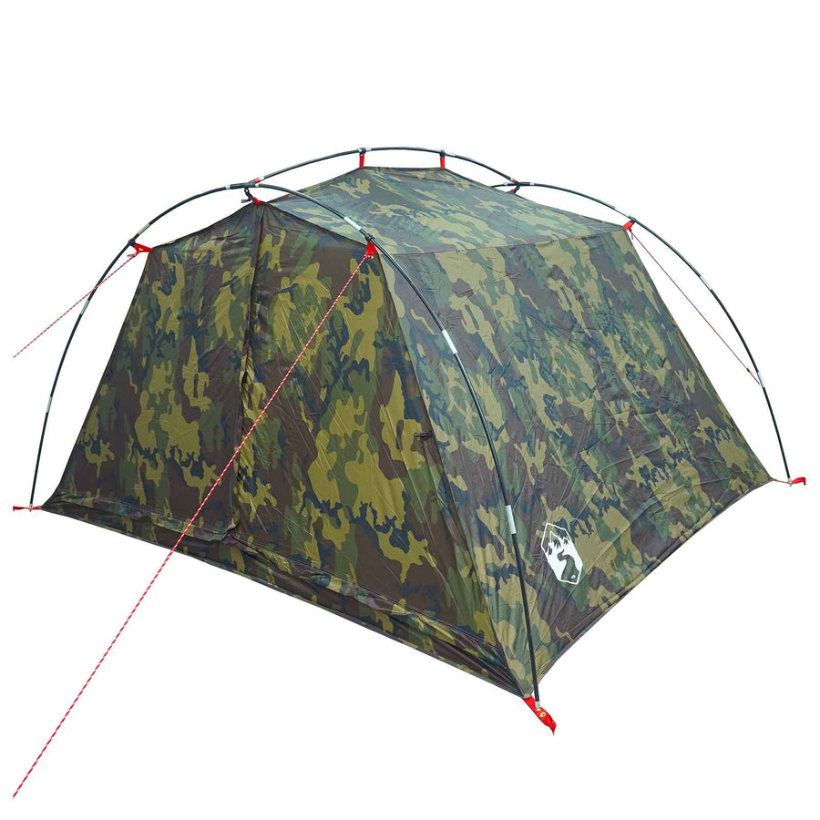 Tunneltent Camouflage 4-persoons 185T Polyester met PU Coating