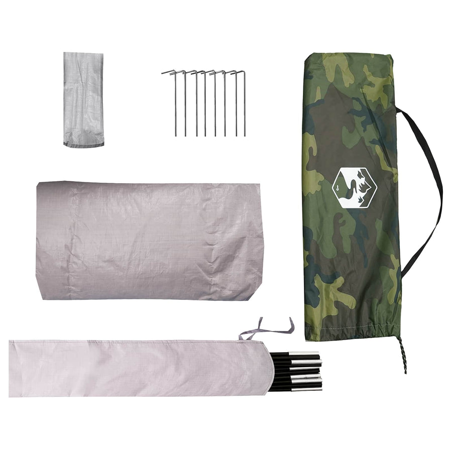 Tunneltent Camouflage 2-persoons 185T Polyester met PU Coating