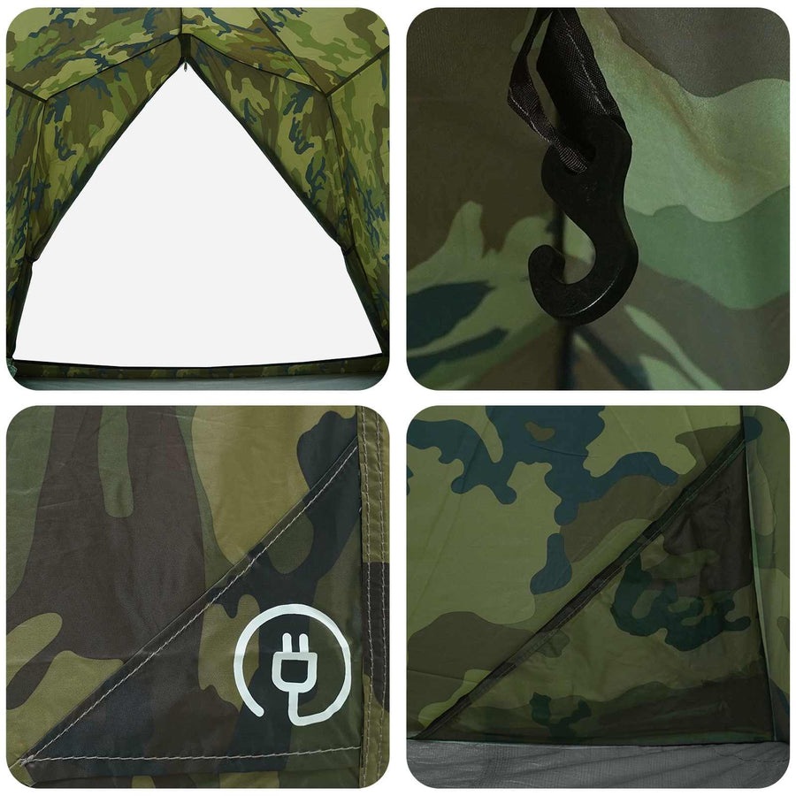Tunneltent Camouflage 2-persoons 185T Polyester met PU Coating