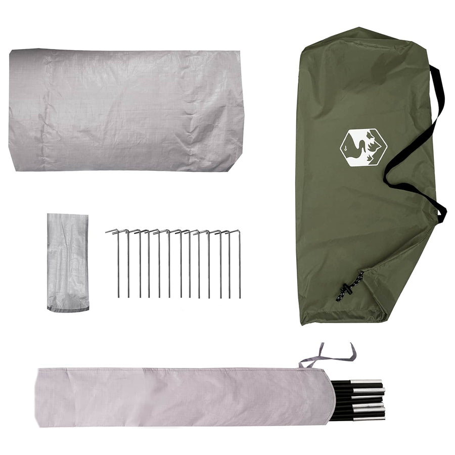 Backpacking Tent Olijfgroen 4-persoons