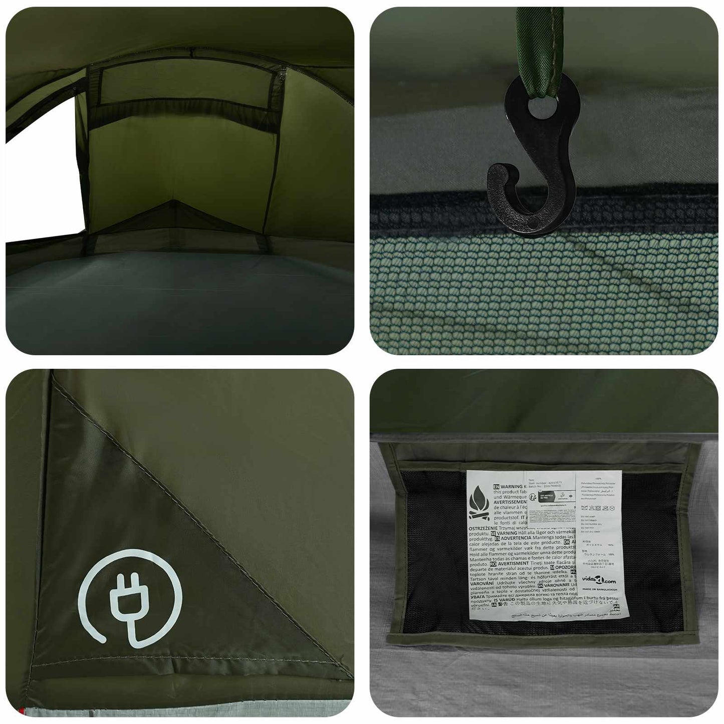 Backpacking Tent Olijfgroen 4-persoons