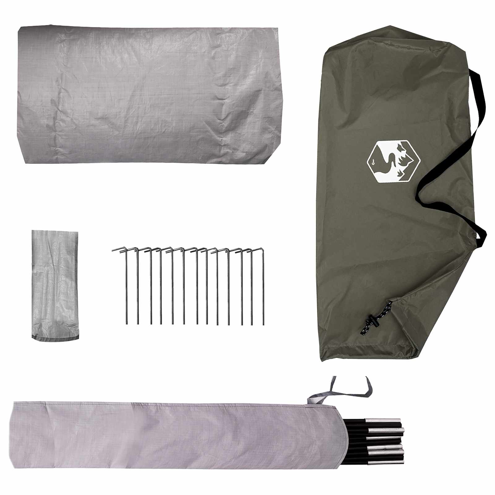 Backpacking Tent Olijfgroen 2-persoons